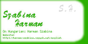 szabina harman business card